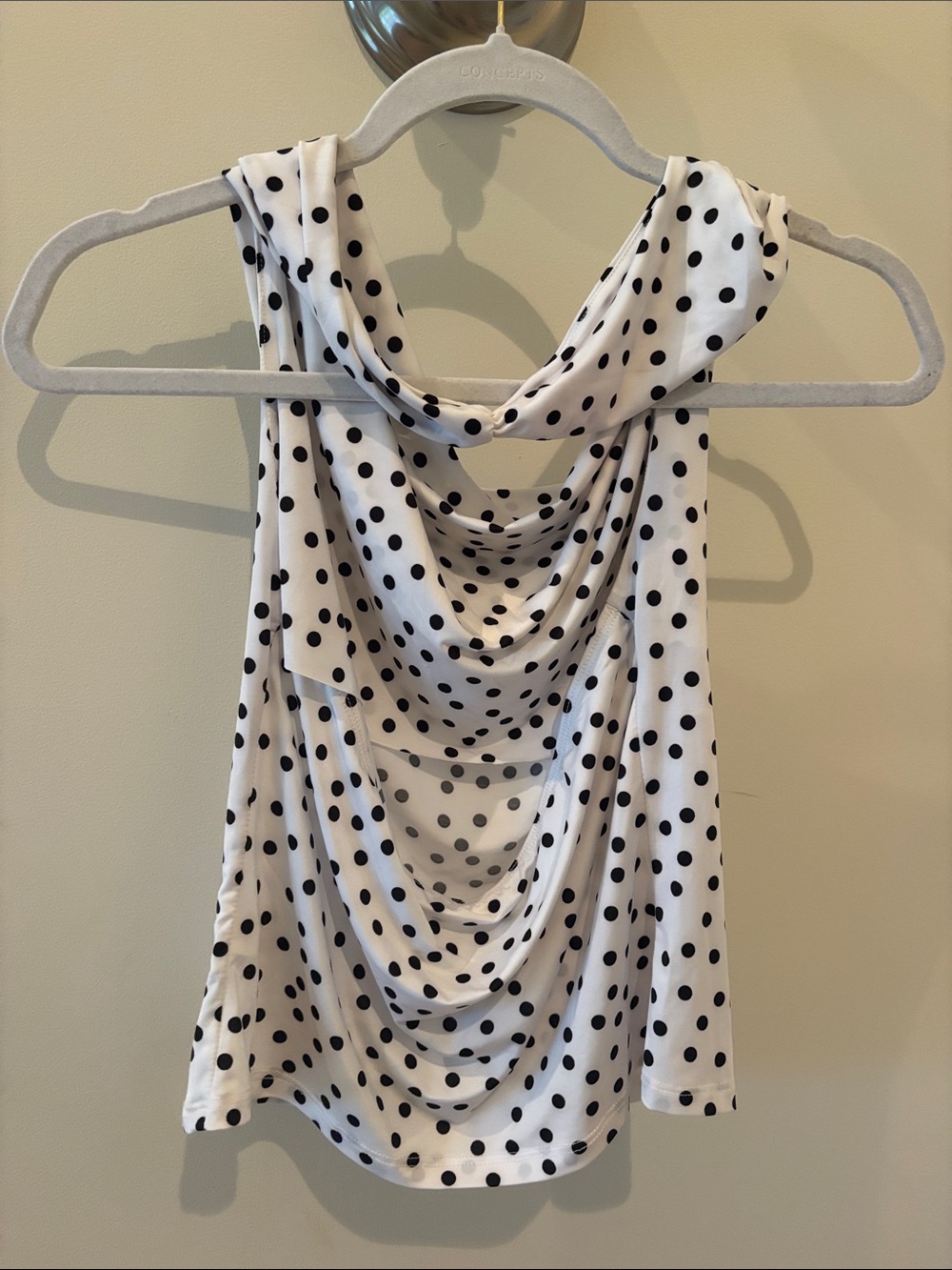 Target White Polka Dot Cowl Neck Camisole - Picture 2 of 2